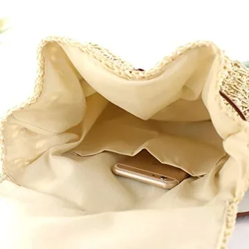 Monique Women Straw Woven Backpack Durable Stylish Daypack