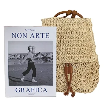 Monique Women Straw Woven Backpack Durable Stylish Daypack