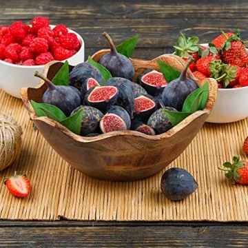 Shop Mela Artisans Scalloped Wooden Bowl - Rustic Decor