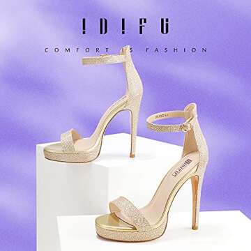 Elegant IDIFU Women's Stiletto High Heel Sandals with Comfort Features