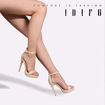 IDIFU Stiletto High Heel Sandals - Elegant & Comfortable