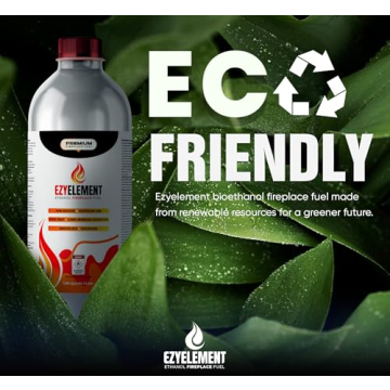 Bioethanol Fireplace Fuel 3 x 1 Liter - Clean Burning, Odorless, and Smokeless Bioethanol Fuel for Tabletop Fireplaces, Bio Ethanol Fuel for Table Top Fire Pit, Renewable Ethanol Fire Pit Fuel Burners