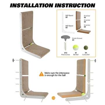 SMARTBEAN Cat Scratcher with Cat Toy Balls - Durable & Fun