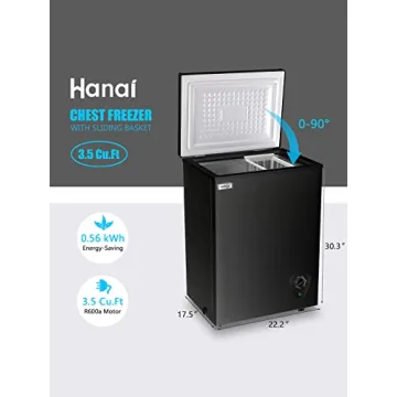 3.5 Cu.Ft Energy Saving Black Chest Freezer