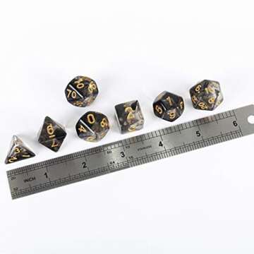 Unique Smoke D&D Dice Set for Tabletop RPG Gamers