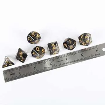 Unique Smoke D&D Dice Set for Tabletop RPG Gamers