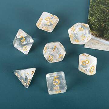 Unique Smoke D&D Dice Set for Tabletop RPG Gamers