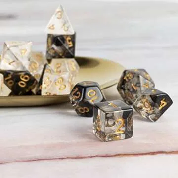 Unique Smoke D&D Dice Set for Tabletop RPG Gamers