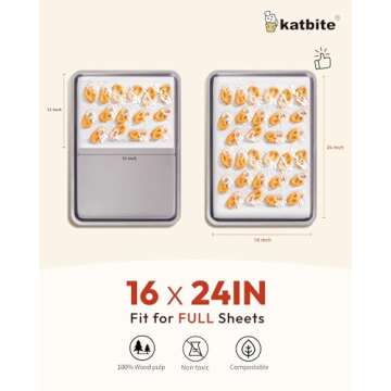 Katbite 16x24 inch Heavy Duty Parchment Paper Sheets, 100Pcs Precut Non-Stick Full Parchment Sheets ...