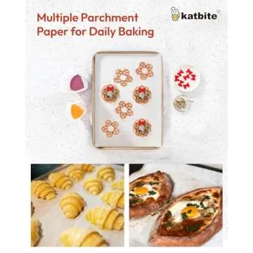 Katbite 16x24 inch Heavy Duty Parchment Paper Sheets, 100Pcs Precut Non-Stick Full Parchment Sheets for Baking, Cooking, Grilling, Frying and Steaming, Full Sheet Baking Pan Liners, Commercial Baking