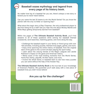 Ultimate Baseball Activity Book for Young Fans