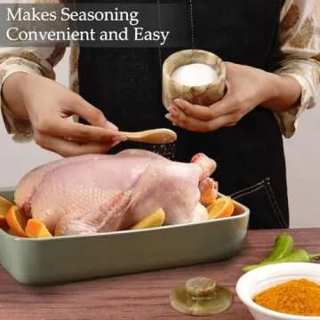 Elegant MARBLOUS KRAFTS Marble Salt Cellar for Home Decor