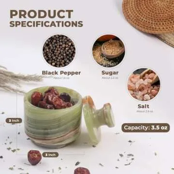 Elegant MARBLOUS KRAFTS Marble Salt Cellar for Home Decor