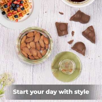 MARBLOUS KRAFTS Marble Salt Cellar with Lid 3'' Inch Green Onyx Celtic Salt Holder Kitchen Counter Decor - Salt and Pepper Bowl Set - Home Storage