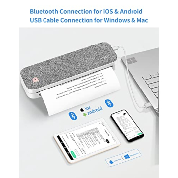 JADENS Portable Printer - Inkless, Compact & Wireless