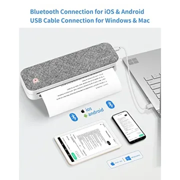 JADENS Portable Printer - Inkless, Compact & Wireless