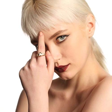 VICISION Panther Ring for Women Leopard Design Gold Ring, Gifts for Mom Wife Girlfriend Her on Anniversary Valentines Day Mothers Day Christmas Birthday Gifts for Women