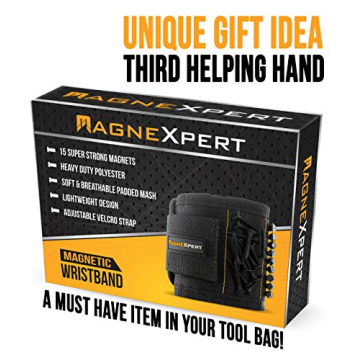 Magnexpert Magnetic Wristband for Easy Tool Organization - 15 Magnets