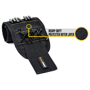 Magnexpert Magnetic Wristband for Easy Tool Organization - 15 Magnets