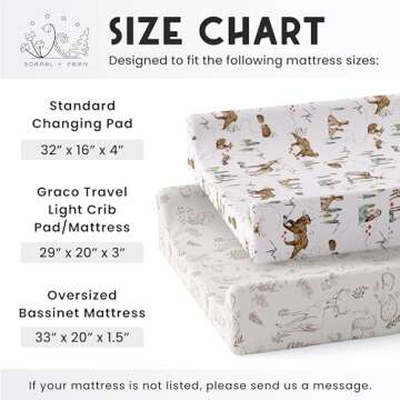 Baby Changing Pad Cover 2-Pack for Boys, Girls (Magic Forest) - Premium Fitted Sheets Baby Diaper Changing Table Cover - Buttery Soft Cotton Blend