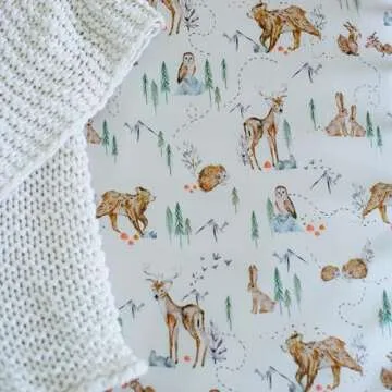 Baby Changing Pad Cover 2-Pack for Boys, Girls (Magic Forest) - Premium Fitted Sheets Baby Diaper Changing Table Cover - Buttery Soft Cotton Blend