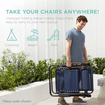 Adjustable Zero Gravity Lounge Chairs with Cup Holders