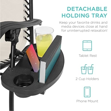 Adjustable Zero Gravity Lounge Chairs with Cup Holders