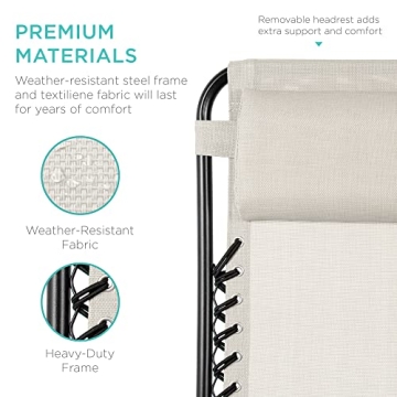 Adjustable Zero Gravity Lounge Chairs with Cup Holders