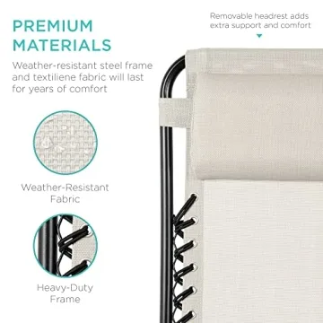 Adjustable Zero Gravity Lounge Chairs with Cup Holders