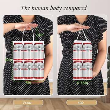 bagmad 100 Pack Sturdy Medium White Kraft Paper Bags with Handles Bulk, Thicken Gift Bags 8x4.75x10 ...