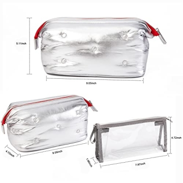 VLOVSO Large Waterproof Cosmetic Bag for Travel and Storage