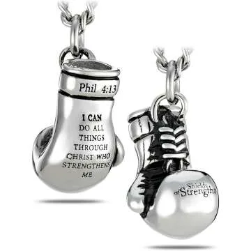 Men's Stainless Cross Necklace - Proverbs 30:5