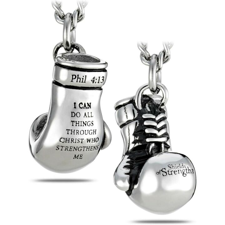 Men's Stainless Cross Necklace - Proverbs 30:5