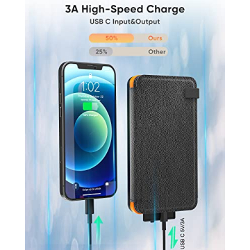 Hiluckey Solar Charger 25000mAh Portable Power Bank