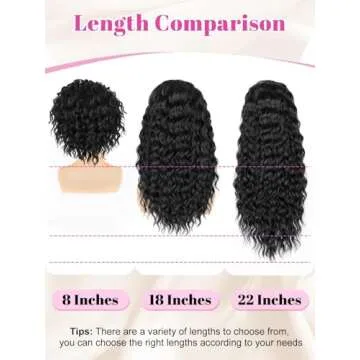 ALXNAN Wavy Curly Ponytail Extension for Effortless Style