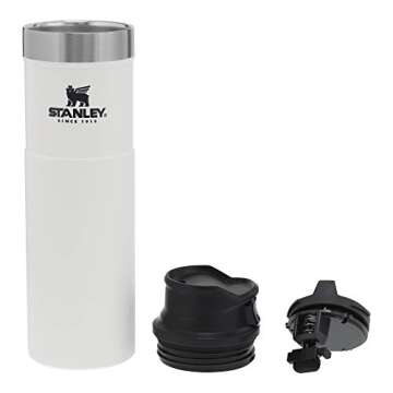 Stanley Classic Trigger Action Travel Mug 20 oz –Leak Proof + Packable Hot & Cold Thermos – Double Wall Vacuum Insulated Tumbler for Coffee, Tea & Drinks – BPA Free Stainless-Steel Travel Cup,Polar