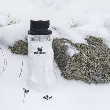 Stanley Classic Trigger Action Travel Mug 20 oz –Leak Proof + Packable Hot & Cold Thermos – Double Wall Vacuum Insulated Tumbler for Coffee, Tea & Drinks – BPA Free Stainless-Steel Travel Cup,Polar