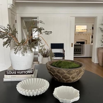 Luxurious Handcrafted Ruffle Marble Bowl for Gifting