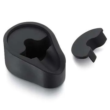 Normcore Portafilter Holder, Portafilter Tamping Station, 304 Stainless Steel With Silicon Espresso Holder Tamper Stand Fits 58mm Espresso Machines Portafilters, Black