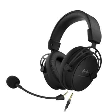 HyperX Cloud Alpha S - PC Gaming Headset, 7.1 Surround Sound, Adjustable Bass, Dual Chamber Drivers,...