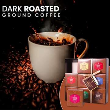 Coffee Gifts - Gourmet Coffee Gift Set |9 Ground Coffee Assortment Gift Set |Coffee Sampler Gift Set, Tasting Kit |Gifts For Coffee Lovers |Ground Coffee Gift Basket |Gifts For Men And Women