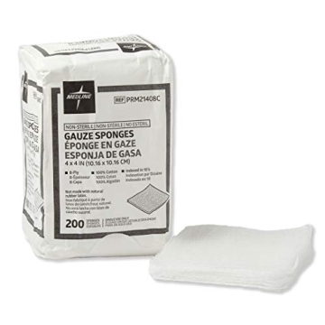 Medline Non-Sterile 4x4 Inch Cotton Gauze Sponges Pack