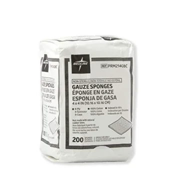 Medline Non-Sterile 4x4 Inch Cotton Gauze Sponges Pack