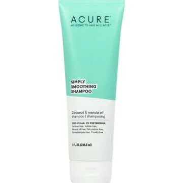 Acure Simply Smoothing Shampoo, Water, Coconut & Marula Oil, 100% Vegan, Performance Driven Hair Car...