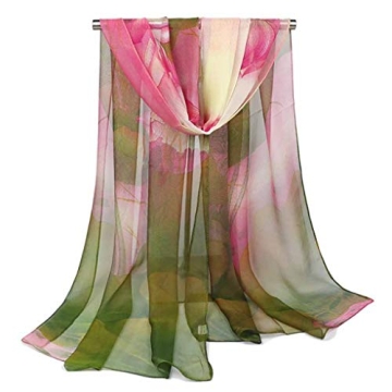 Floral Print Scarf Shawl for Women | AliceLife Green