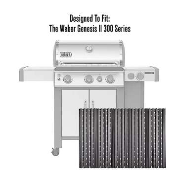 GrillGrate Replacement Grate Set for Weber Genesis II 300 Series | Hard Anodized Aluminum | Includes...