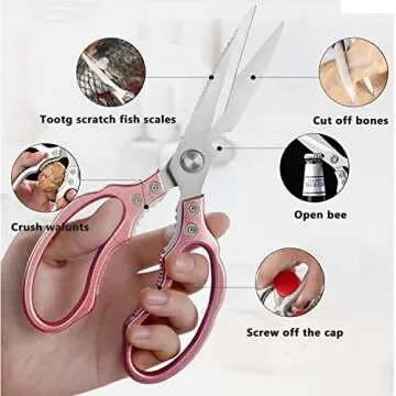 AWinjoy Kitchen Scissors | Heavy Duty, Sharp, Stylish