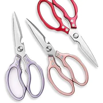 AWinjoy Kitchen Scissors | Heavy Duty, Sharp, Stylish