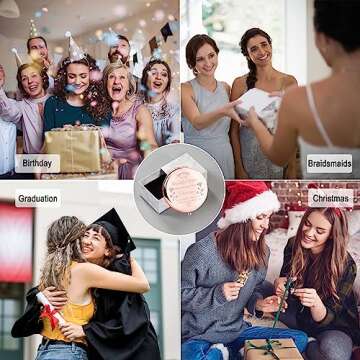 Gorgeous Rose Gold Compact Mirror for Sisters and Friends