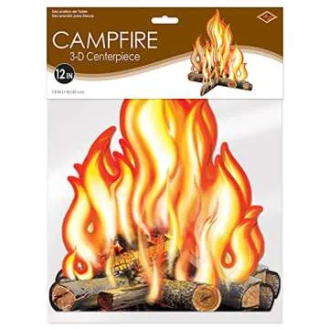 Beistle 3-D Campfire Centerpiece for Parties